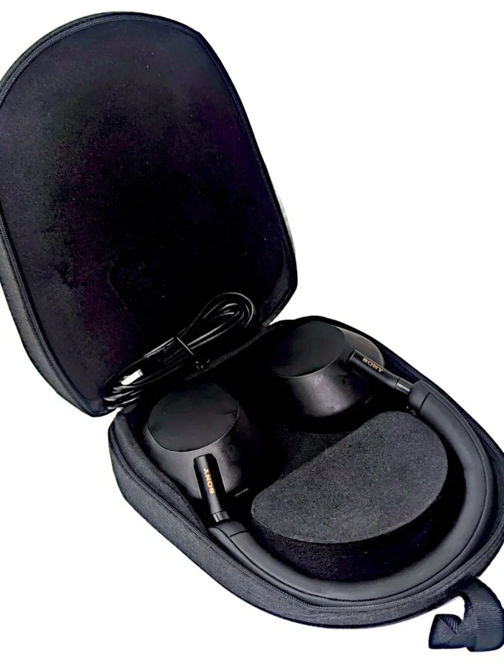 Sony WH-1000XM5 Noise-Canceling Wireless Headphones with Case - BLACK EUC